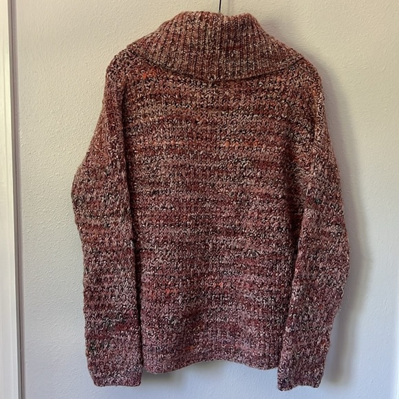 Anthropologie Elsamanda Slouchy Chunk Knit Turtleneck Sweater Large Spice - Picture 10 of 12